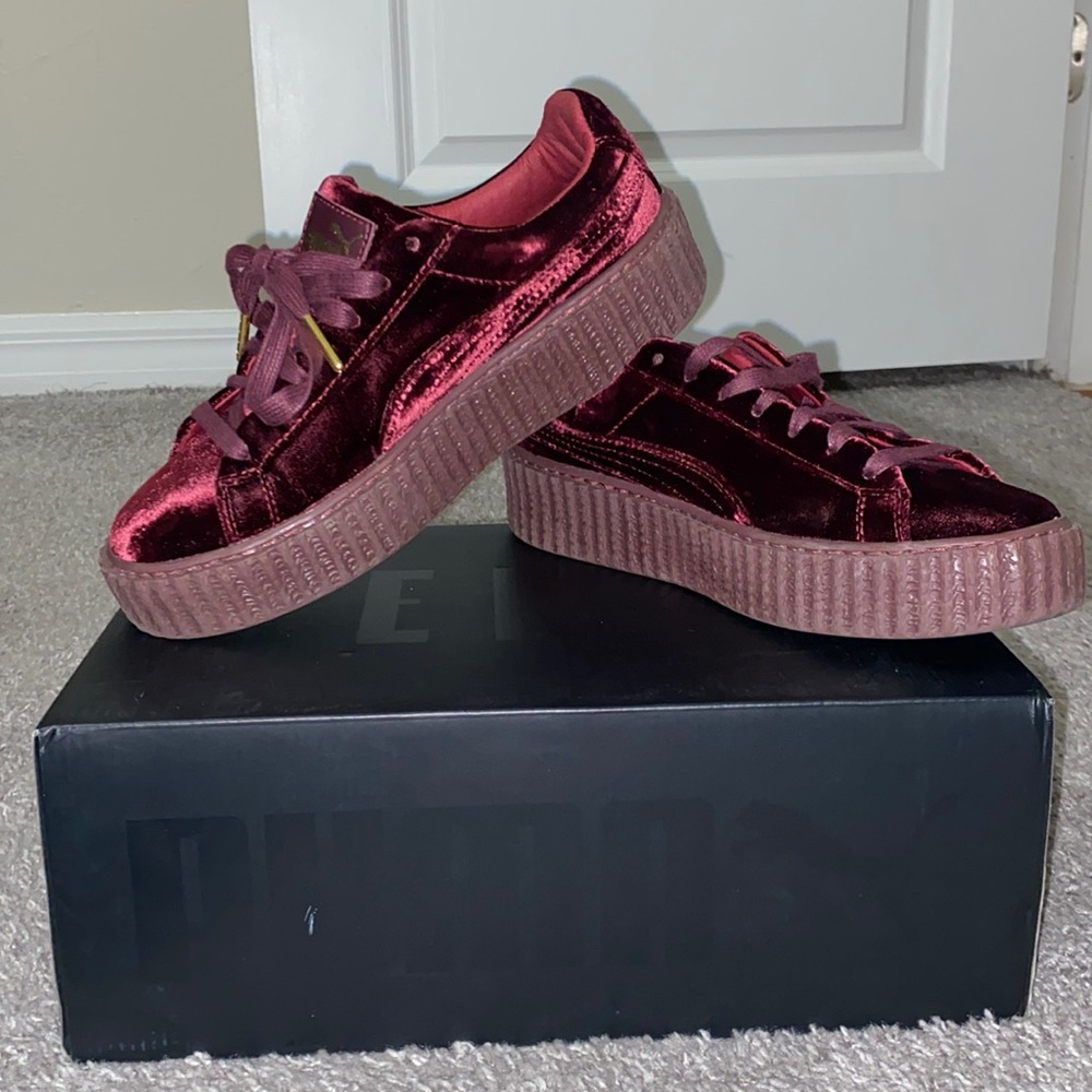 Puma Fenty Burgundy Creeper Velvet Size 7